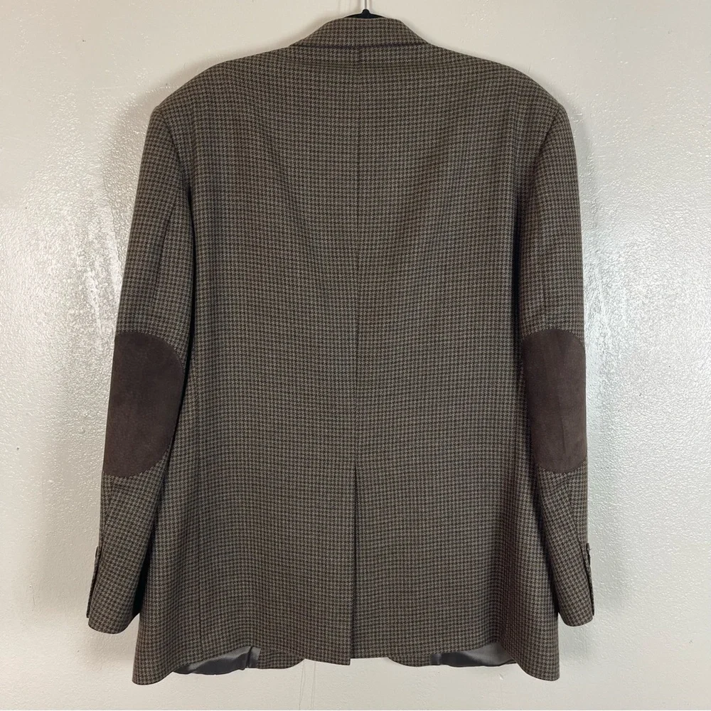 Oscar De La Renta Men's Brown Checkered Blazer - Picture 2 of 10